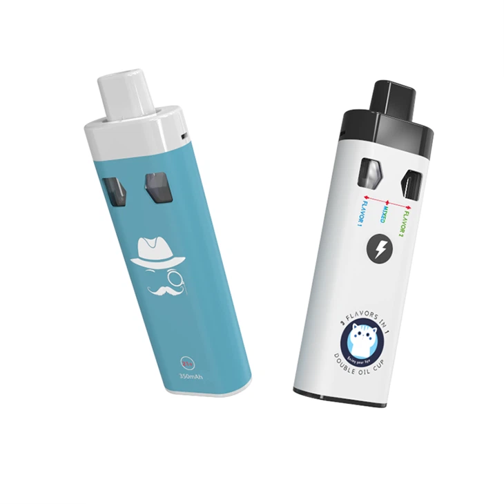 2 in 1 USA Ceramic Coil Dual Tank 2 Gram 4 Gram Thc Oil Disposable Cartridge Vaporizer Empty - 2ml Dual Tank And 2ml Dual Disposable Vape