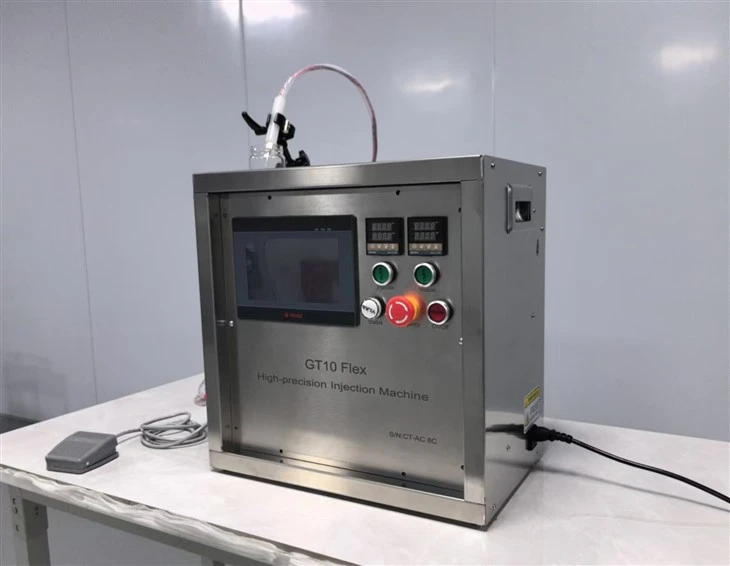 GT10 Flex CBD THC HHC Distillate Thick Oil 1ml Vape Filling Machine With Heating Function