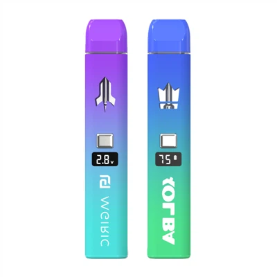 Vape desechable de CBD y THC de 2 g con precalentamiento para destilado Delta-8 Delta-9 Resina viva V20+